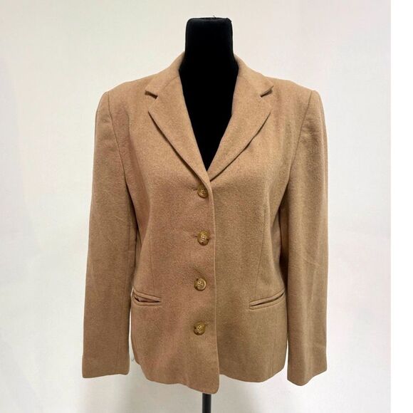 Talbots vintage tan camel hair blazer - Picture 1 of 10